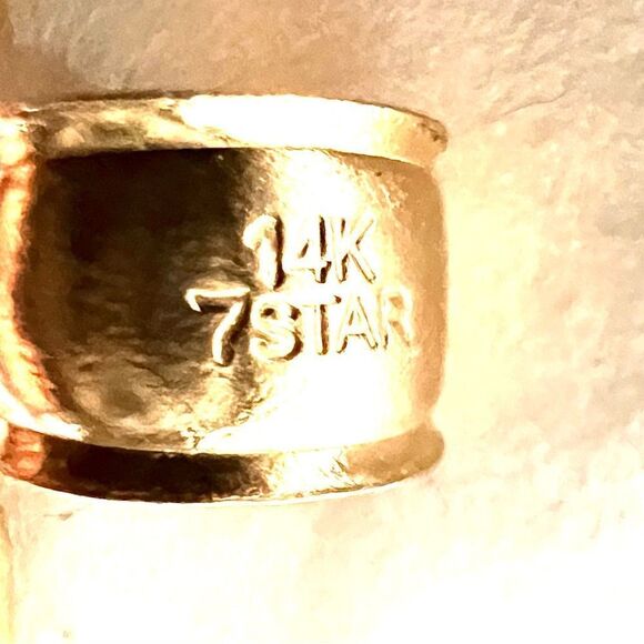 14k Solid Gold Initial M pendant | Initial Necklace | Initial letter Charm | - Picture 6 of 8